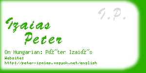 izaias peter business card